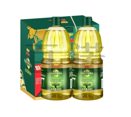 金龙鱼添加特级初榨橄榄油使用调和油1.8L*2 礼盒装